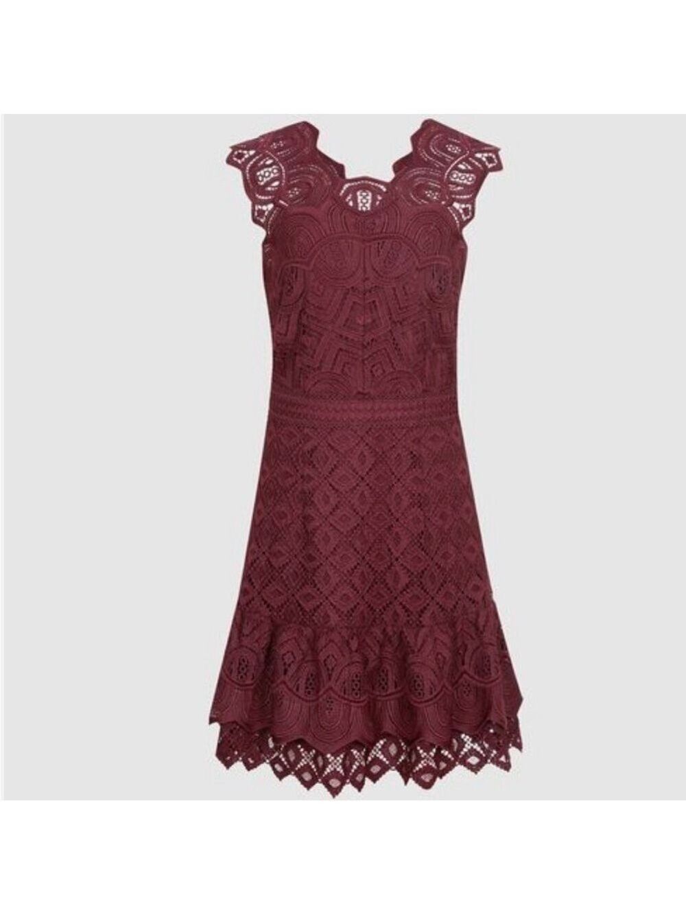 REISS Delilah Lace Mini Dress Size 6 NWT - Picture 2 of 13